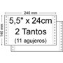 BASIC PAPEL CONTINUO BLANCO  5,5" x 24cm 2T 3.000-PACK 5.524B2